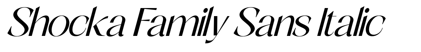 Shocka Family Sans Italic